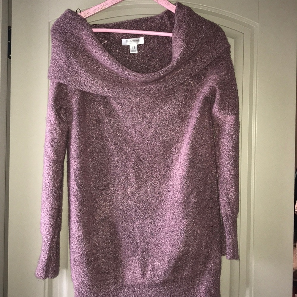 Pink Maternity Off-the-shoulder sweater